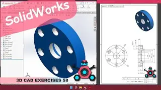 SolidWorks | 3D CAD EXERCISES 58 | StudyCadCam | Solution Tutorial |