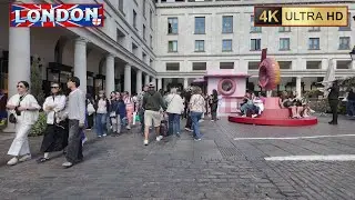 London Summer 2025 | Covent Garden to the Thames | Virtual Walking Tour | [4K60]