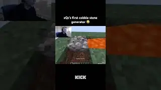 Первый генератор булыжников от xQc 😭 #minecraft