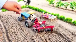 Diy tractor disc harrow machine | disc plough | disc harrow science project | mini creative |