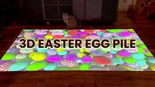 3D Easter Egg Pile | interactive display floor or wall projector game from LUMOplay