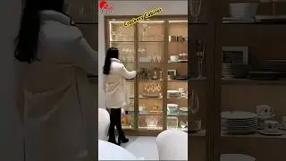 Crockery Cabinet for Kitchen | Crockery Cabinet lighting | crockery shorts | interior design #shorts