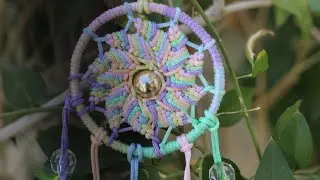 How to make Spiral Dream Catcher||colorful dream catcher