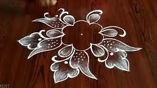2 Beautiful Daily kolams only 3 Dot's..