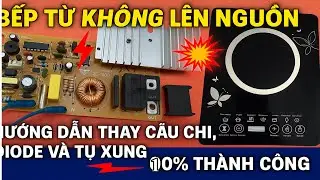 Bếp Từ KHÔNG LÊN NGUỒN 💥 Hướng Dẫn Thay Cầu Chì, Diode và Tụ Xung 100% Thành Công.