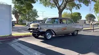 1957 Tri Five Chevrolet Bel Air Gasser street track racer.