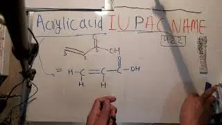 iupac name of acrylic acid in Hindi | iupac nomenclature of organic chemistry