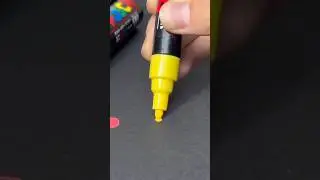 PASCO marker sound💛 yellow Marker #satisfying #ASMR #markers #markersounds