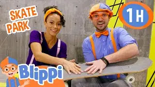 Skateboarding Tricks for Beginners at the Skate Park! | Blippi | Moonbug Kids - Fun Zone