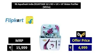 Rk Aquafresh India ZX14STAGE 12 L RO + UV + UF Water Purifier  White