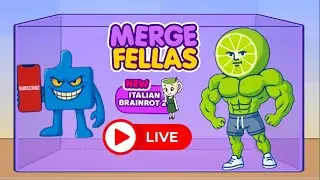 Italian Brainrot Merge Fellas Live Gameplay #mergefellas #roblox #robloxlive