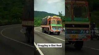 Heavy Loaded Lorry Struggling in Thoppur Ghat Road