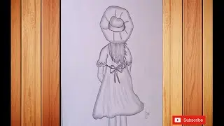 back view of girl wearing a cap||standing in the air||