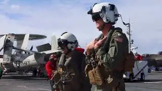 Flight Ops on the Navy Aircraft Carrier USS Abraham Lincoln (CVN 72)