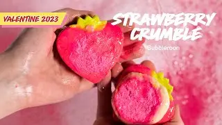 LUSH Bubble Bath Bar : Strawberry Crumble Bubbleroon ( Valentine Exclusive )