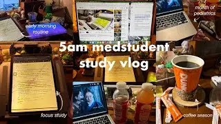 5AM study vlog | medstudent productive weekly vlog