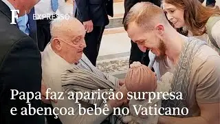 Papa Francisco faz apari&ccedil;&atilde;o surpresa na bas&iacute;lica S&atilde;o Pedro ap&oacute;s crise de sa&uacute;de