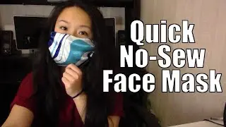How to make No-Sew Face Mask in 1 minute with rubber bands or hair ties