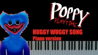 Huggy Wuggy [Poppy Playtime] song piano tutorial 3 levels