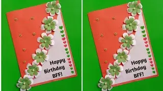 Happy birthday gift card making idea/ Easy handmade greeting card for best friend