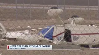 Storm cleanup continues at Madison County airport