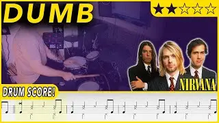 Dumb - Nirvana | DRUM SCORE Sheet Music | #555 DRUMSCRIBE