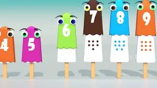 Learn Numbers with Number Ice Cream Popsicles - Colors and Numbers Collection