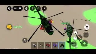 two turrets+quad launchers+helicopter￼￼=a flying death machine #roblox #MilitaryvsAliens2
