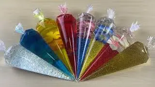 Making Bubbles Clear Slime With Piping Bags | Satisfying Slime Video Asmr #0351