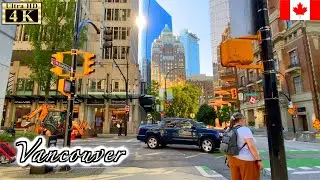 🇨🇦【4K】Vancouver Summer Walk -  Coal Harbour Area (July, 2021)