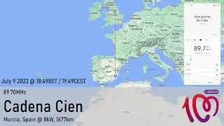[Sporadic-E FM DX] 89.70MHz Cadena 100 in Spain from the UK
