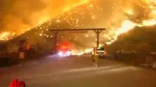 Raw Video: Exploding Wildfires Threaten L.A.