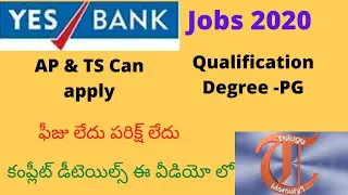 YES BANK JOBS 2020