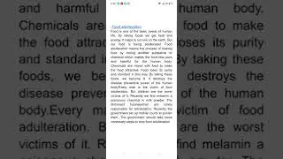 Paragraph food adulteration