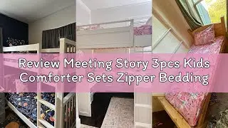 Review Meeting Story 3pcs Kids Comforter Sets Zipper Bedding Set for Girls,Twin Kid Bedding Set Rain