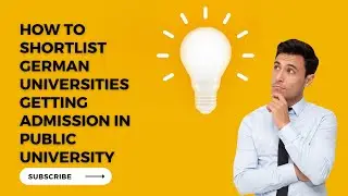 How to Shortlist German Universities | Manual Way