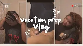 Come get ready for vacation with me! ✈️ Braids + manicure 
