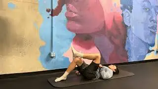 Supine TFL/IT band stretch (dynamic)