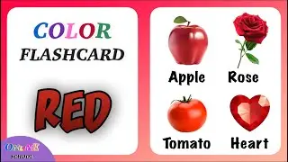 Color Flashcard for Toddlers, Picture Words for Kids, Learn the Colors