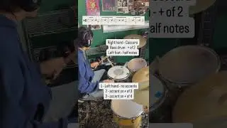 Drums - Cascara Coordination Ghost Note Exercise #drums #ghosnotes #afrocuban