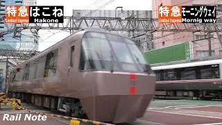 ダイヤ改正平日初日 小田急新宿駅付近踏切/Railway crossing near Odakyu Shinjuku station/2018.03.19