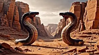 Two Giant Cobras vs Dragon King | Epic AI Cinematic Battle