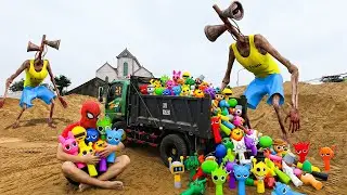 Spider-Man & Siren Head Find a Truck Loaded with Sprunki - Spider Storie (Action POV Live)