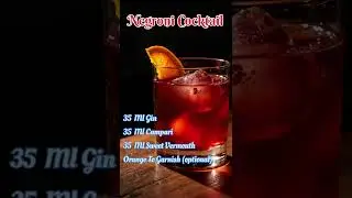 Hwo To Make Negroni Cocktail #gin #rum #whisky #cocktail #viralvideo
