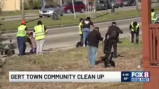 Volunteers rolled up their sleeves for neighborhood clean up day in Gert Town