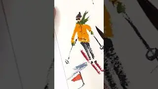 Watercolor Dry Brush technique for cute Holiday Cards!  #watercolorpainting
