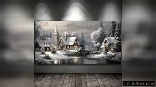 5D DIY Diamond Painting Kits for Adults Beginner, Large Size Christmas Winter Village Snow Scene Art