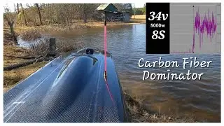 Data Logging Test on Castle XLX2 using Mobile App. 8s RC Boat 1800kv motor, it's insane!!