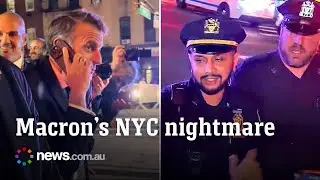Macron calls Trump for help as he&rsquo;s forced to walk through NYC to avoid UN traffic