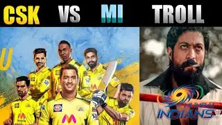 CSK vs MI  🤣Funny Troll video